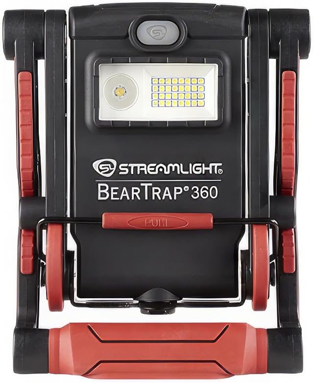 Streamlight 61523 BearTrap 360 2000-Lumen Rechargeable Work Light with Spot and Floods Modes, Rotating Body