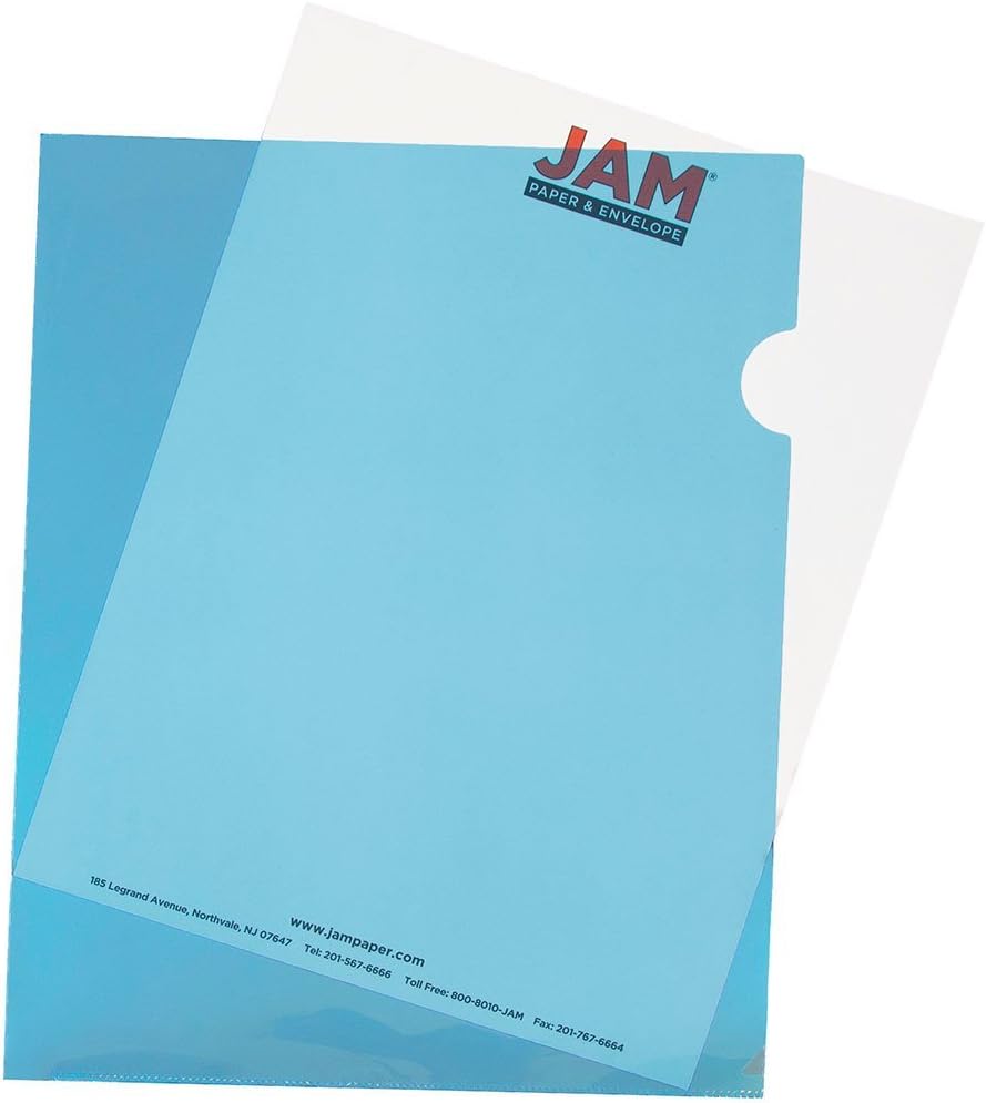 JAM PAPER Plastic Sleeves - Letter Size - 9 x 11 1/2 - Pack of 12