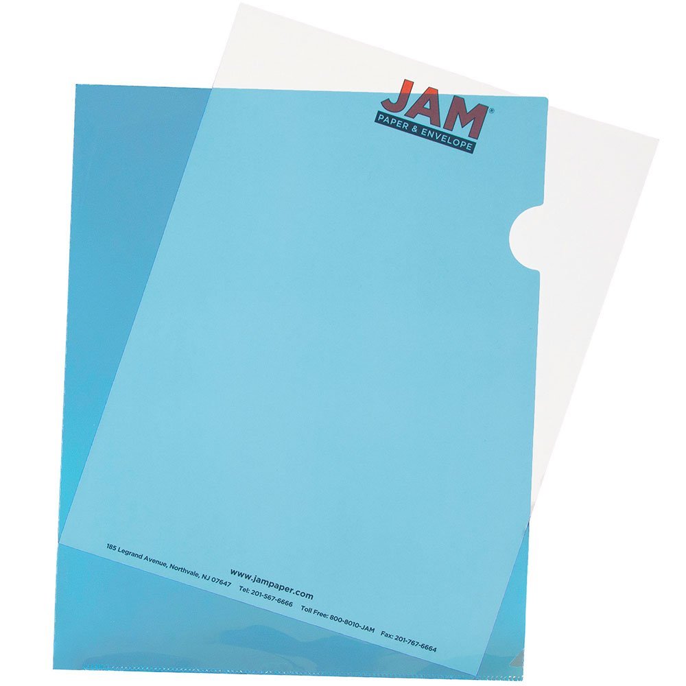 JAM PAPER Plastic Sleeves - Letter Size - 9 x 11 1/2 - Pack of 12