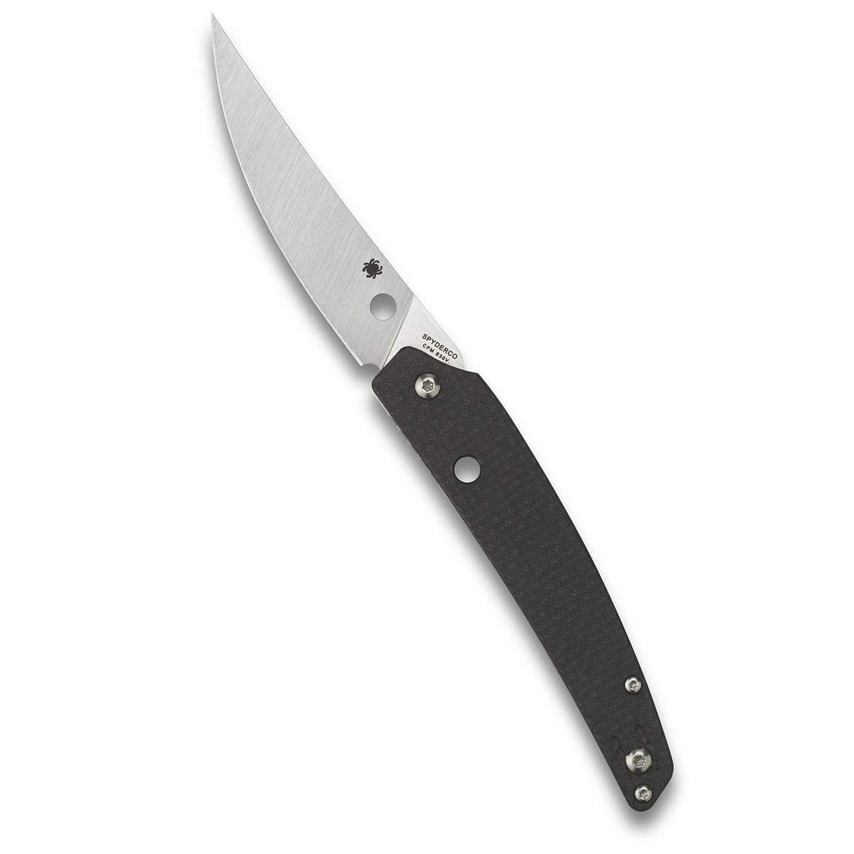 Spyderco Ikuchi Flipper Folding Utility Pocket Knife with 3.26" CPM S30V Stainless Steel Blade and Carbon Fiber G-10
