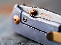 BÖKER PLUS Canoe - pocket knife with titanium handle scales - folding knife with CPM-S-35VN blade - small knife with clip