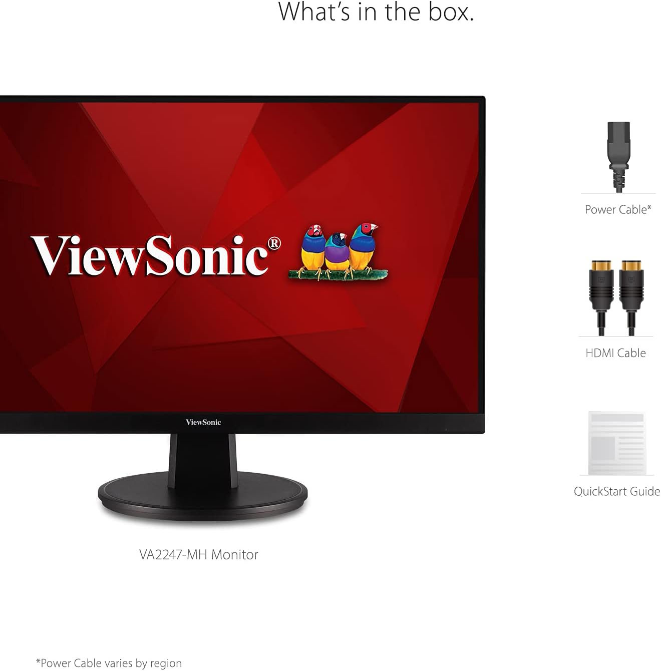 ViewSonic VA2247-MH / VA2447-MH Full HD 1080p Monitor with 100Hz, FreeSync, Eye Care