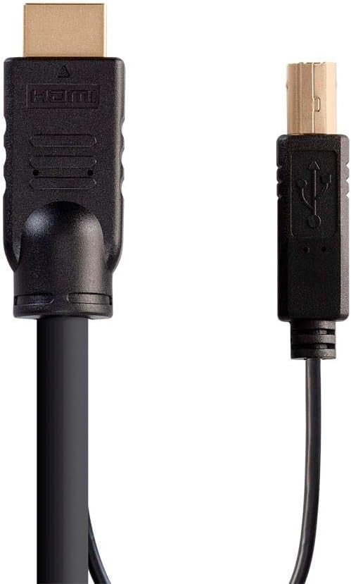 Monoprice - 136645 HDMI USB Combo Cable - 10 Feet, 4K@60Hz, High Dynamic Range (HDR) for KVM Switches - Switch Series Black