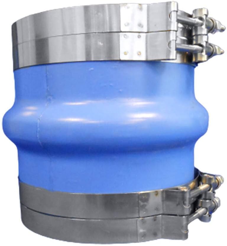 Trident Marine 8" ID Blue Silicone Molded Wet Exhaust Hump w/4 T-Bolt Clamp