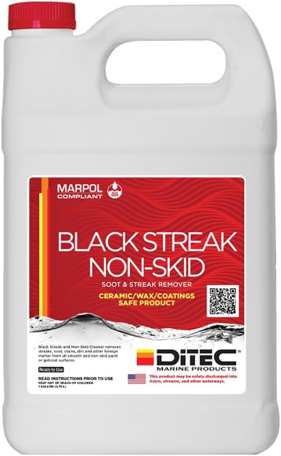Black Streak Remover Marine Non-Skid Deck Cleaner | Fast Acting Non-Skid Black Streak Remover for Decks | Multi Surface Deck