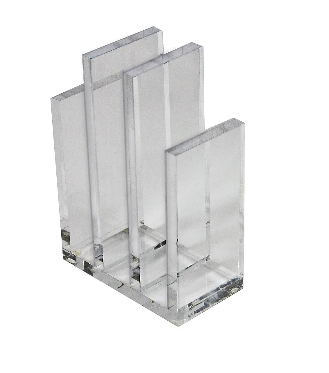 Azar Displays 255035 Clear Acrylic Bookend and Desk File Sorter, File Folder Holder for Office, ½” Thick Acrylic, 2-Pack