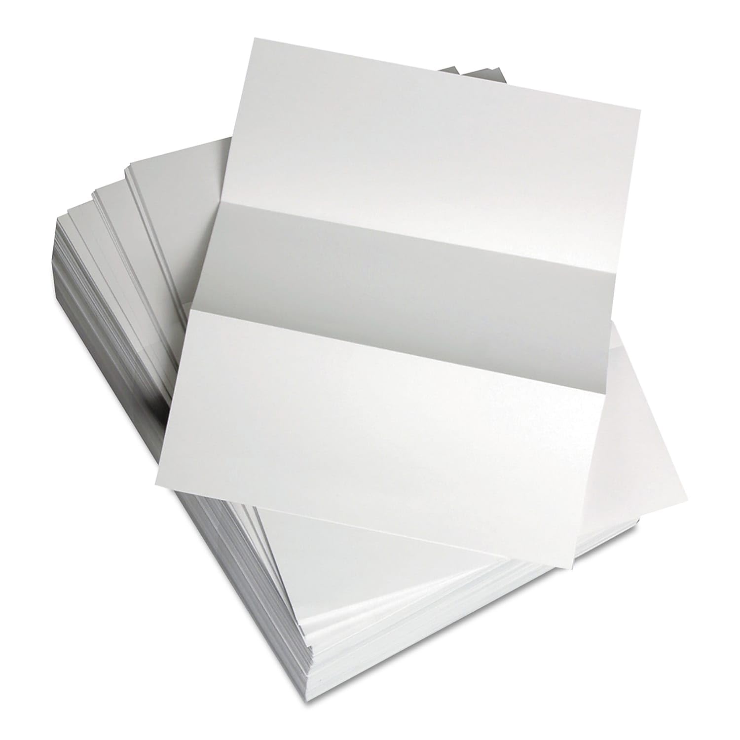 Willcopy Lettermark Custom Cut Sheets, 5 Reams, White, Letter (8 1/2in x 11in), 2500 Sheets Total, Perforated Every 3 2/3in