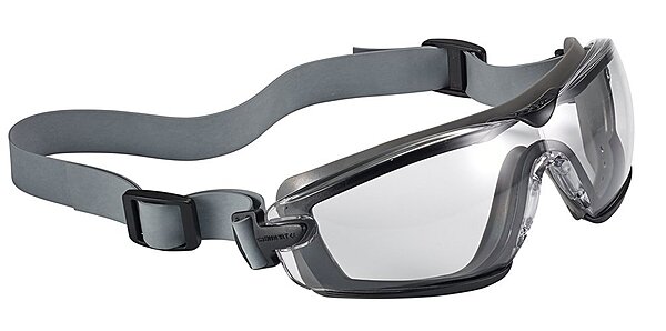 bollé Bolle Safety Cobra TPR Safety Glasses, Black & Grey Frame, Clear Lenses