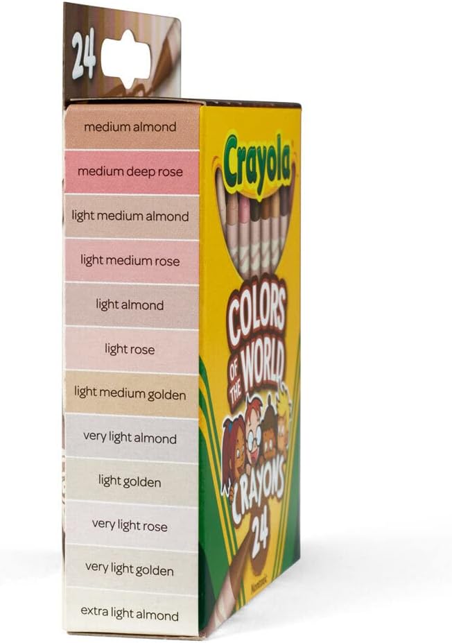 Crayola Crayons 24 Count, Colors of The World, Skin Tone Crayons, 24 Crayon Colors