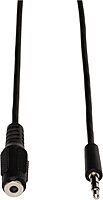 Tripp Lite 3.5mm Mini Stereo Audio Extension Cable for Speakers and Headphones (M/F), 6 ft, Black