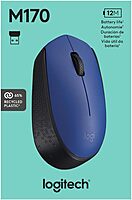 Logitech M170 Wireless Mouse for PC, Mac, Laptop, 2.4 GHz with USB Mini Receiver - Battery Life, Ambidextrous