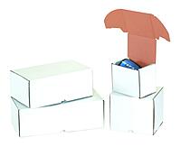 Aviditi White Corrugated Outside Tuck Mailing Boxes, 7 5/8" x 5 7/16" x 3 9/16", Pack of 25, Crush-Proof, For Shipping