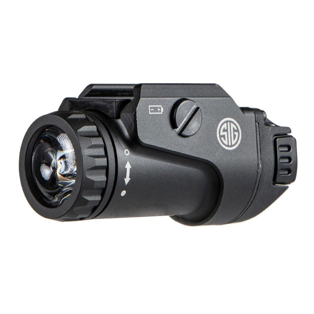 Sig Sauer Foxtrot1X 450 Lumens Compact Durable Tactical Rail-Mounted Handgun Flashlight with Ambidextrous Push-Button Side