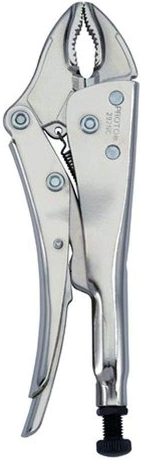 Stanley Proto J292NC Proto 9-1/4-Inch Locking Pliers Curved Jaw, Nickel Chrome