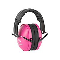 WALKER'S Youth & Women's Low Profile Folding Padded Hearing Protection Earmuffs