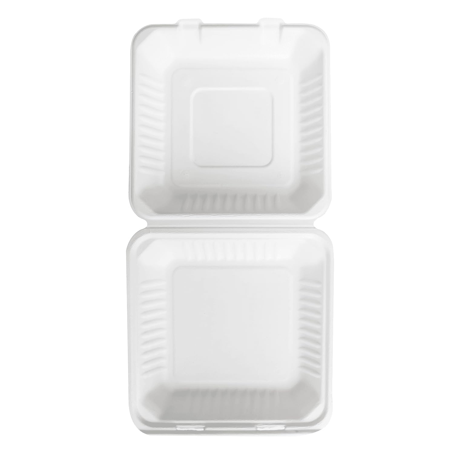 Karat Earth KE-BHC99-1C 9" x 9" Bagasse Hinged Clamshell Container (Pack of 200)