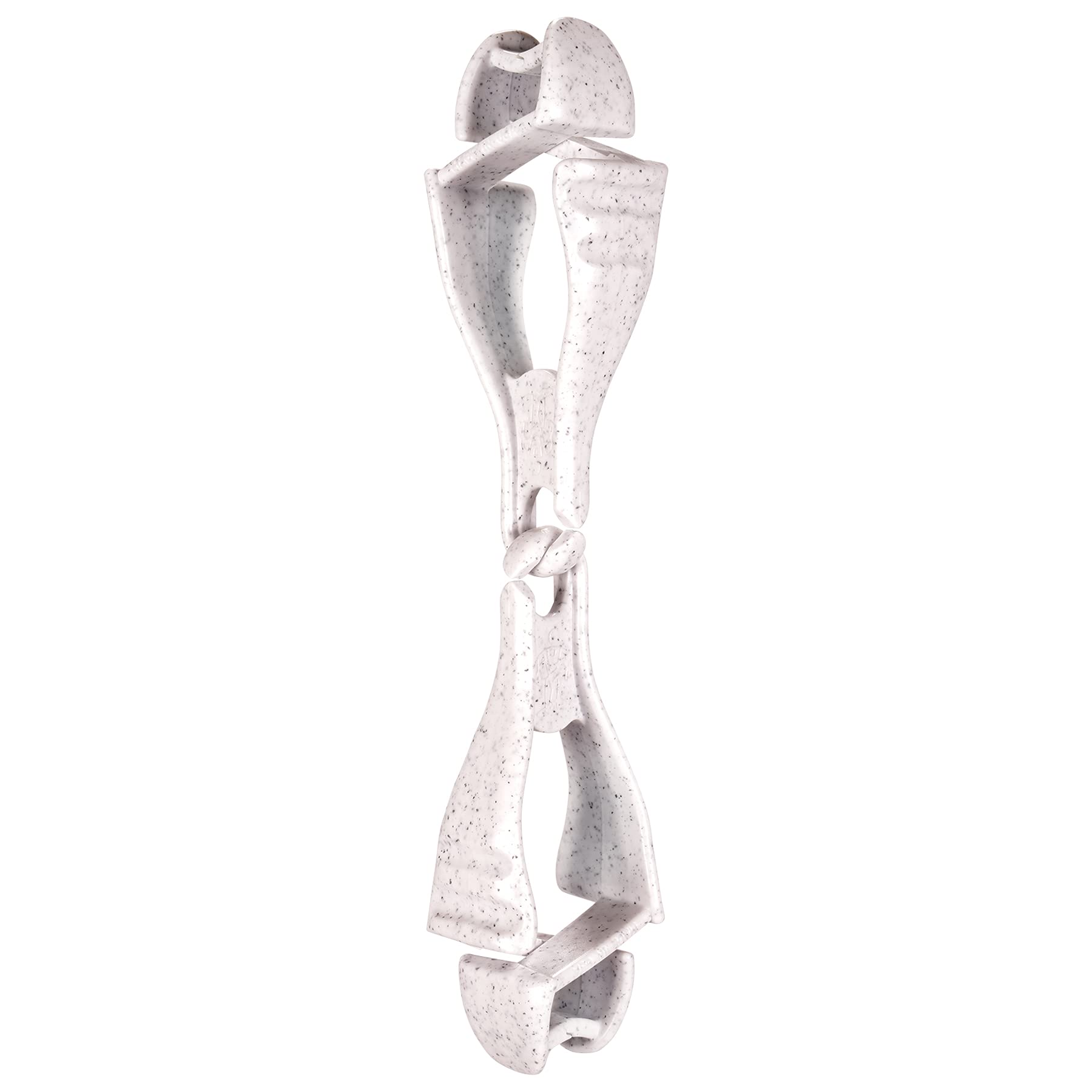 Ergodyne Squids 3400 Glove Clip Holder with Dual Clips, 6-1/2in, Granite, Pack of 6