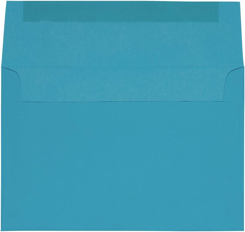 JAM Paper Blue Booklet Invitation Envelopes, Recycled, Gummed Seal