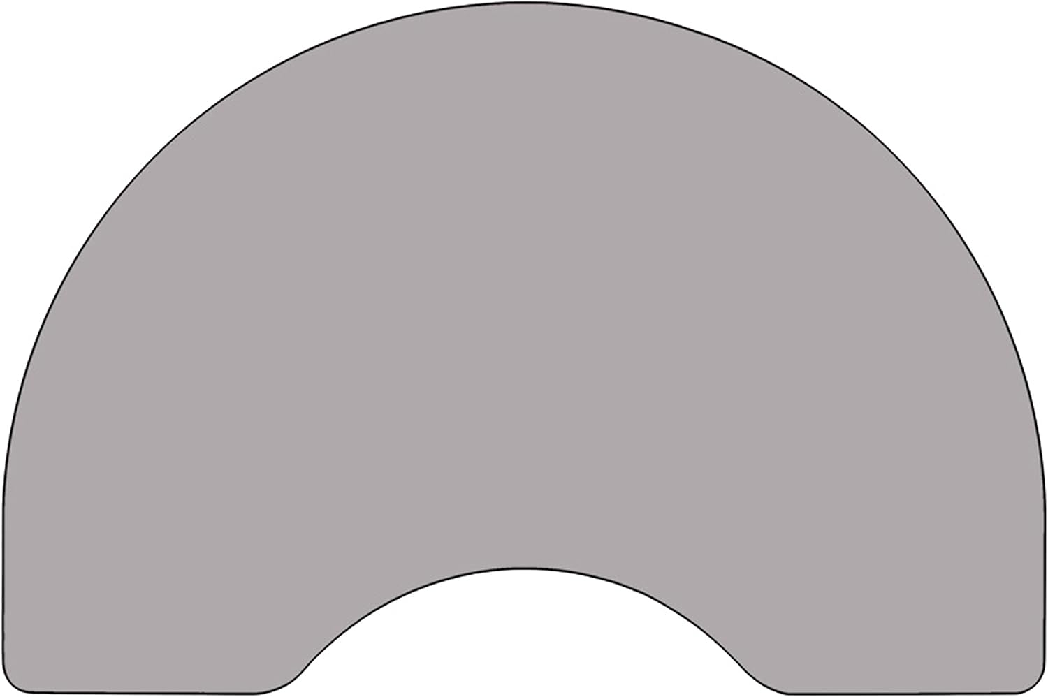 Flash Furniture Wren 48''W x 72''L Kidney Grey Thermal Laminate Activity Table - Standard Height Adjustable Legs