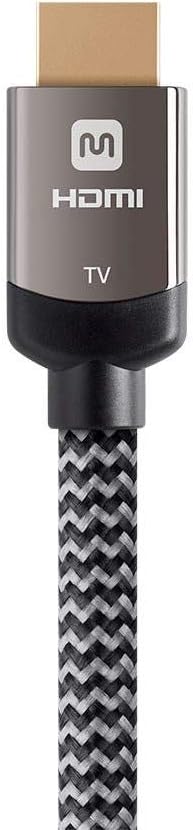 Monoprice Active High Speed HDMI Cable, 4K@60Hz, 18Gbps, HDR, 26AWG, YUV 4:4:4, HDCP 2.2, Braided Jacket, CL3, 25 Feet