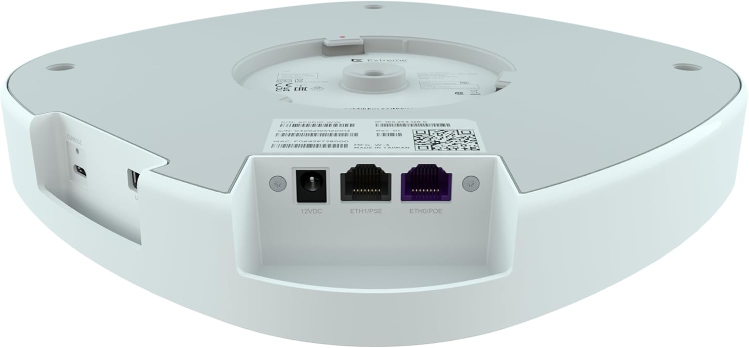 AP5010-WW Indoor Tri Radio WiFi 6e Ap [4x4:4]: 2.4 Ghz 5ghz 6ghz & Multirate Port Internal Antennas. T-bar Includes Mount