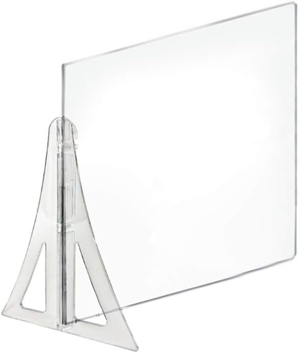 Azar Displays Protective Sneeze Guard for Counter and Desk - Portable Plexiglass Barrier