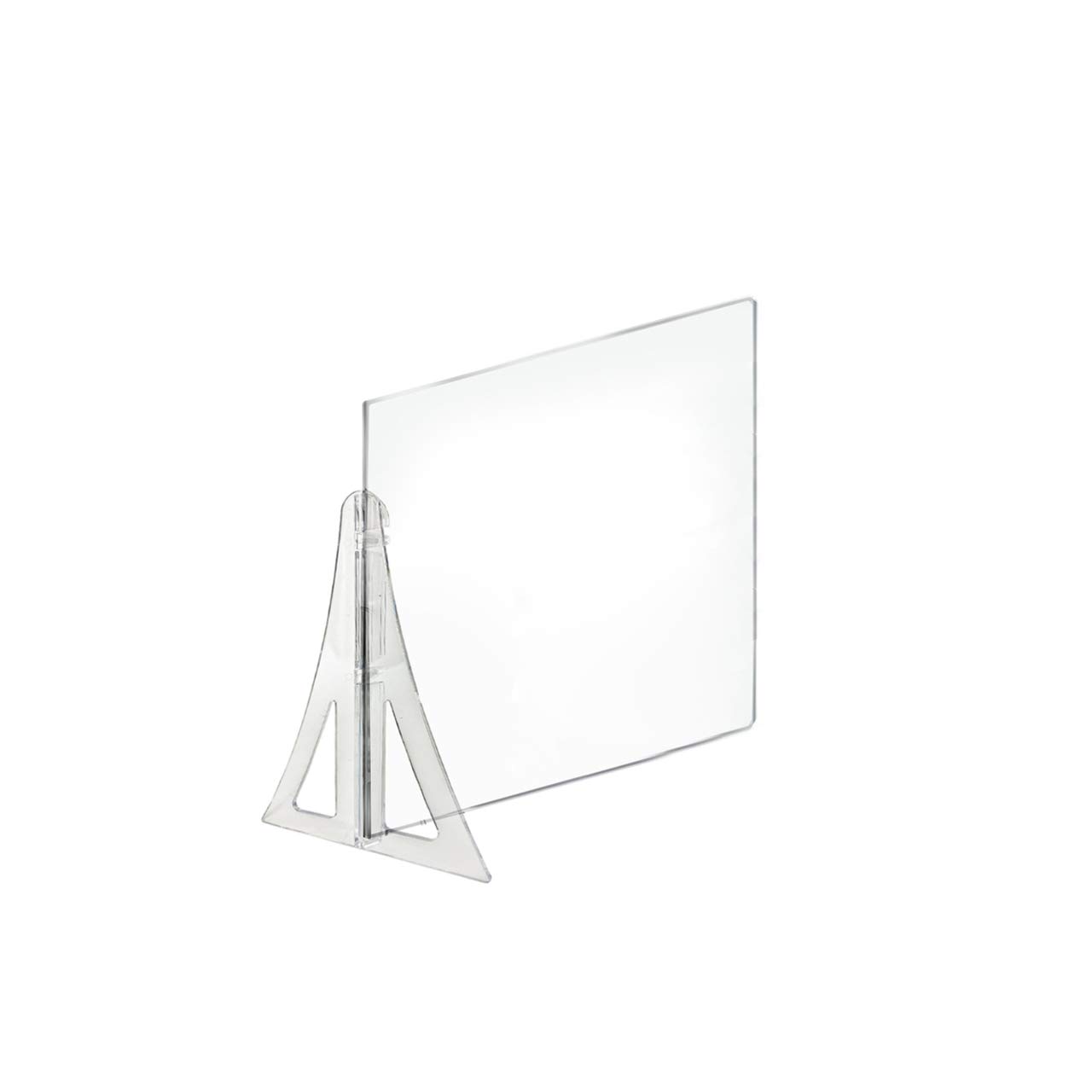 Azar Displays Protective Sneeze Guard for Counter and Desk - Portable Plexiglass Barrier