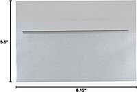 JAM PAPER Silver Stardream Metallic Invitation Envelopes