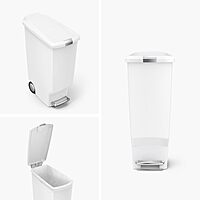 simplehuman 40 Liter / 10.6 Gallon Slim Kitchen Step Trash Can With Secure Slide Lock