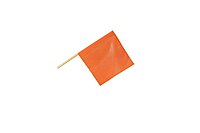 18" x 18" Orange Mesh Flag w/30" Wooden Dowel (50 /case)