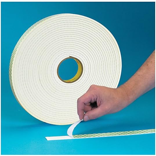 3M DOUBLE COATED URETHANE FOAM TAPE 4032, OFF WHITE, 1 IN X 72 YD, 31 MIL, 9 ROLLS PER CASE