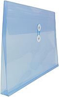 JAM PAPER Plastic Envelopes with Button & String Tie Closure - 12 Pack