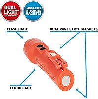 NIGHTSTICK NSR-2522RM Rechargeable Dual-Light Flashlight with Dual Magnets (Red)