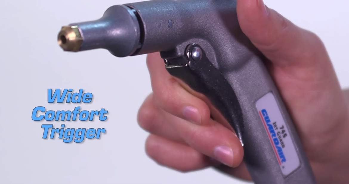 Guardair Jet Guard 74S Safety Air Blow Gun 74S Air Cone Nozzle Protects Against Chip Fly-Back Aluminum Body, 6.63 INCH