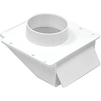 Lambro 143W Plastic Soffit Exhaust Dryer Vent with Damper, 4", White