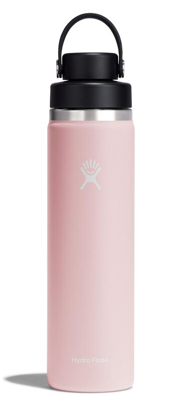 Hydro Flask Water Bottle - Insulated Stainless Steel - Wide Mouth Flex Chug Lid, Non Spill, Leakproof in 24 Oz Trillium Pink
