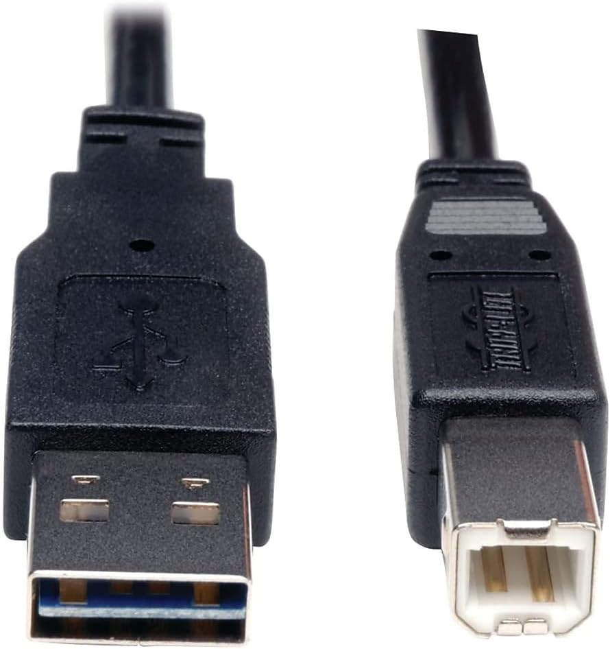 Eaton Tripp Lite Series Universal Reversible USB 2.0 Cable (Reversible A to B M/M), 6 ft. (1.83 m) - USB cable - UR022006