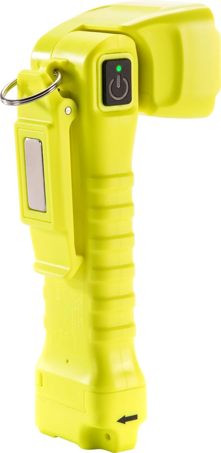 Pelican 3415M Right Angle LED Flashlight - Comes with Magnetic Clip (Yellow)