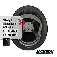 Jackson Safety Blockhead Fiberglass Full-Brim Hard Hat - ANSI Z89.1 & OSHA Compliant