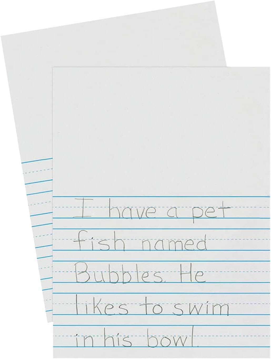 Pacon Newsprint Handwriting Paper, Picture Story, Ruled Short, 9" x 12", 500 Sheets, 3 Packs