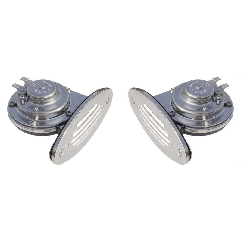 Schmitt & Ongaro Marine Products 7279757 Ongaro Mini Dual Drop-in Horn W/ss Grills High & Low Pitch