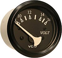 VDO 332-11805 Cockpit Marine Black Voltmeter 8-16V - Black