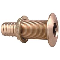 PERKO Thru-Hull Connection for Use with Hose - Bronze (Plain or Chrome-Plated)
