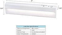 BLACK+DECKER PureOptics Battery Operated Under Cabinet LED Light Bar