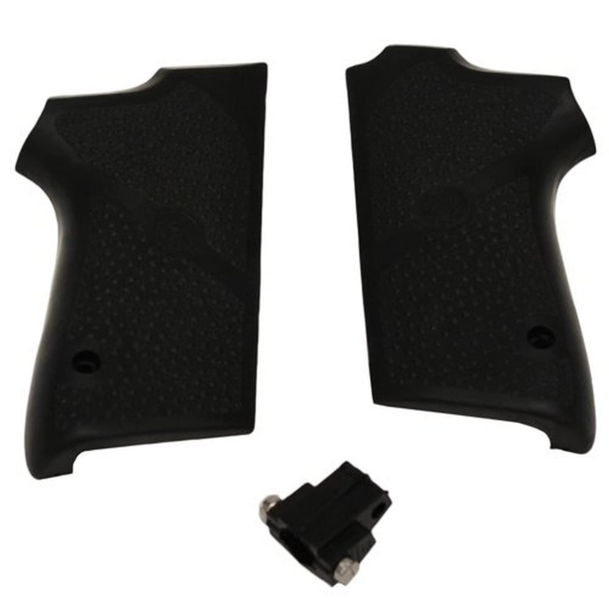 Hogue Rubber Grip Panels for S&W 3913 Series (Fits Models 3913, 3914, 3953, 908, 4040PD), Black - 13010