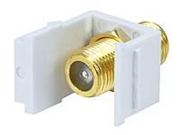 Monoprice Modular F-Type Female Coupler Keystone Jack - White