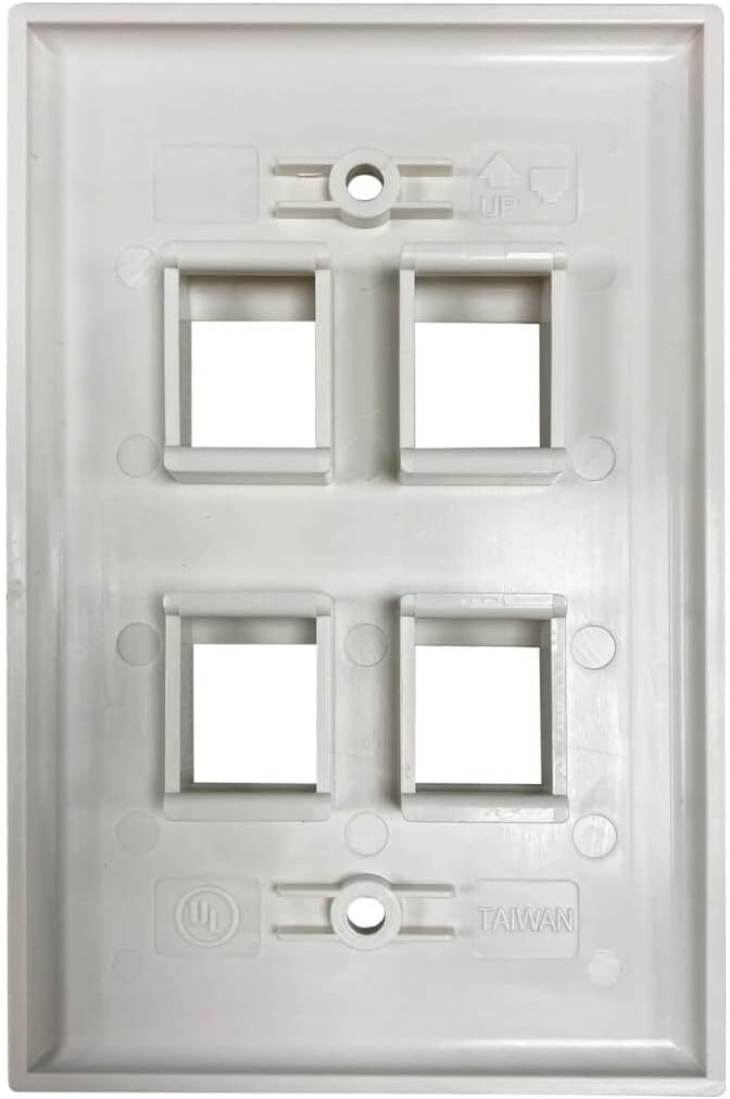 Tripp Lite Safe-IT Single-Gang Keystone Wall Plate, Ivory