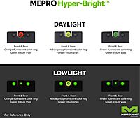 MEPROLIGHT Hyper-Bright Tritium Day/Night Pistol Sight Set