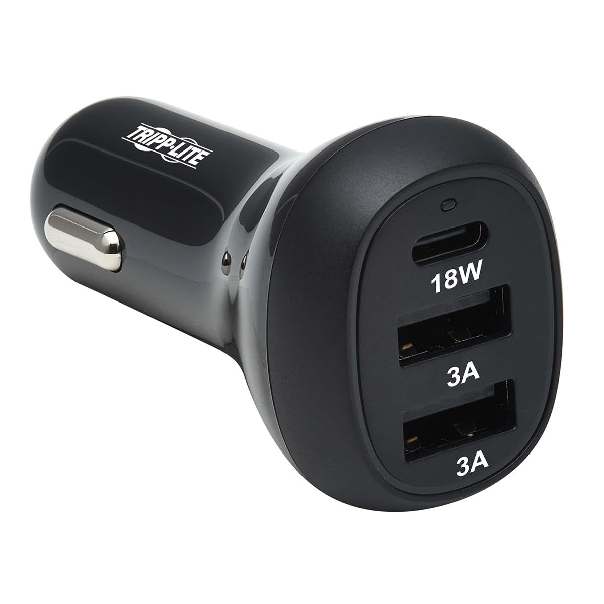 Tripp Lite USB Car Charger, 3 Port USB Car Charger, 36W Max - USB-C PD 3.0 Up to 18W, 2 USB-A QC 3.0 Up to 36W