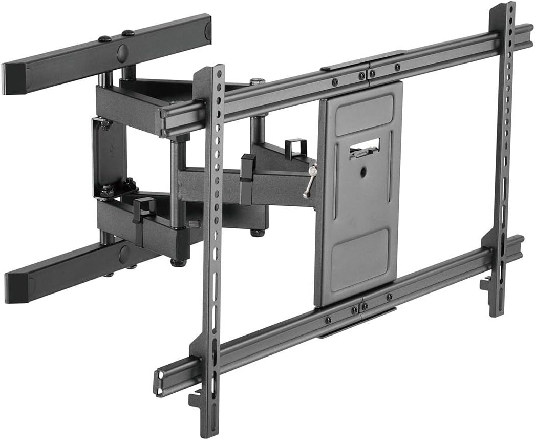 Monoprice Commercial Full Motion TV Wall Mount Bracket for 43" to 90" TVs up to 132lbs, Max VESA 800x400, Fits Curved Screens